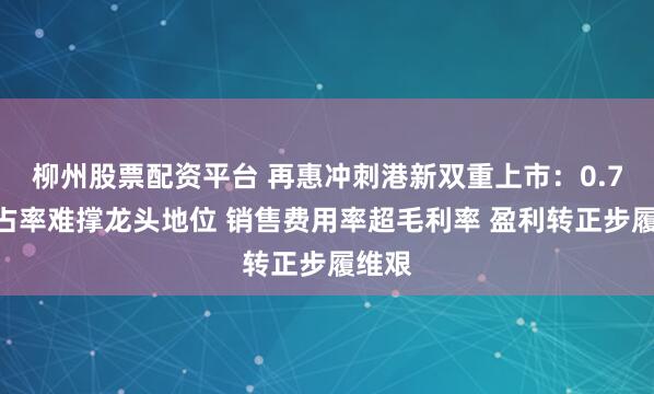 柳州股票配资平台 再惠冲刺港新双重上市:0.7%市占率难撑龙头地位 销售费用率超毛利率 盈利转正步履维艰